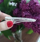 5ctw Round Cut Lab-created Diamond Women s Bling Hair Clip 14k White Gold Finish