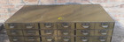 Vintage Lyons 24 Drawer Metal Parts Cabinet  17  Deep  Label Holders - Usa