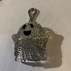 Bath body Works Halloween Silver Bling Ghost Pocketbac Hand Sanitizer Holder Euc