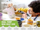 Workpro 400w Mini Heat Gun Hot Air Gun Nozzle Dual Temp Setting 5 9ft Long Cable