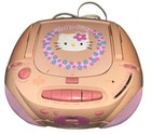 Vintage 1999 Pink Hello Kitty Cd Boombox Am fm Radio   Cassette Player Read