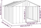 Dog House Outdoor Kennel - Gray Galvanized Steel Pet Shelter
