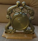 1950 s Brass Ship s Clock  quartz Time  nautical   Dragon   Heavy  Vintage