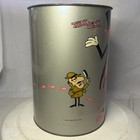 Vintage Pink Panther Trash Can  Metal Storage Bin