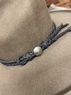 Handmade Dark Brown Braided Deerskin Leather Western Hatband Buffalo Nickel