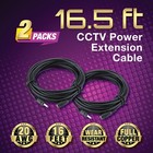 2x 12v 5m Power Supply Extension Cable 5 5 X 2 1mm For Cctv Security Camera dvr