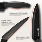 15pcs Kitchen Knife Set With Block Wooden Stainless Steel Built-in Knife Sharpen