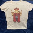 Bella canvas Kids Lot 4 S  6-8  100  Cotton Tee Off White Santa Cowboy Rodeo