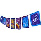 Handmade Balinese Batik Universe Prayer Flag Celestial Wall Hanging Garden Decor