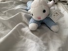 Vtg Eden White Baby Lamb Blue Terry Cloth Waffle Weave Thermal 10    Plush Tags