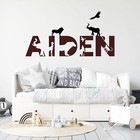 Custom Safari Name Wall Decal - Safari Nursery Decor For Kids - Jungle Animals