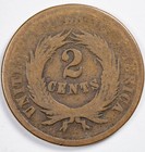 1864 2c Two Cent Piece