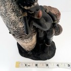 African Woman Wooden Carved Statue Tribal Folk Tall Figurine Wood 8 5    Vintage