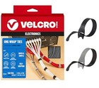 Velcro Brand Reusable Cable Ties  Cord Management  8in  Black  150 Pack