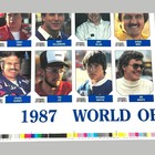 1987 World Of Outlaws Uncut Sheet Of Trading Cards Jeff Gordon Rookie Year