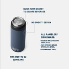 Yeti Rambler Colster 12 Oz Slim Can Cooler Insulator -  White New 100  Authentic