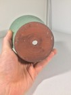 Vintage Mid-century Modern  mcm  Green Planter   Dark Lime With Specks