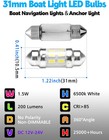 31mm Marine Led Festoon Bulb Replacement 1 5w 200lm Boat Navigation Lights  Supe