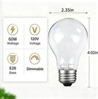 60 Watt Incandescent Light Bulbs  A19 Shatter Resistant Rough Service Light B   