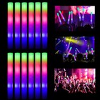 100-500pcs Led Light Up Foam Sticks Glow Sticks Flashing Rally Cheer Rave Color