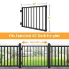 Deck Gate Outoor  42    Black Heavy Duty Steel Anti-rust Fence Door With Adjust   