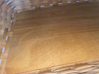 Large Longaberger Handwoven Oblong Rectangle Basket With Handles Signed 2003