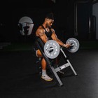 Titan Fitness Seated Preacher Curl Bench  Max Load 250 Lb  Bicep Curl Support