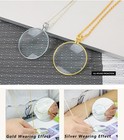 Magnifying Glass Necklace Monocle  5x Magnifier With 1 6 Inch Sliver 