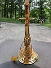 Vintage Style Brass Lamp - 27  Tall Table Lamp With Shade Beauty 