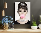 Audrey Hepburn Actress Bobble Canvas Print Art Home D  cor Wall Art