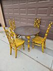 Vibrant Kosuga Vintage Mediterranean Revival Table And 4 Chairs