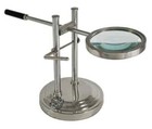 Marine Vintage Brass Magnifier Magnifying Reading Glass W Stand Nautical 