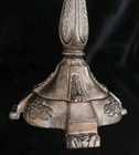 Vintage  Silver-plated Ornate Menorah Hanukkah Large 15  Jewish Judaica