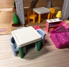 Vintage Little Tikes Dollhouse Large Purple Roof 1989 Mid Century Modern Nuc 