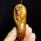 3 2 Inch Chinese Boxwood Hand Carved God Of Longevity Buddha Statue Netsuke Gift