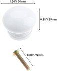 5pcs White Wood Knobs  1 34   Round Mushroom Wooden Knobs For Cabinet Drawer Dre