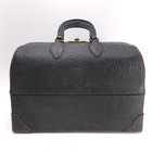 Vintage Schell Emdee Medical Doctor Tool Bag Black Leather Satchel Cowhide
