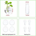 Wall Hanging Planter  4 Pcs Glass Planters Wall Vase For Flower Propagating Hydr