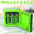 Minecraft Green Creeper Mini Fridge 6 7l 10 4 X 10 X 10 Ambient Led Lighting New