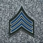 Blue White Black Police Law Enforcement 3 Stripe Sergeant Rank Patch