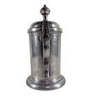 Large Antique Pewter Walzenkrug German Lidded Beer Tankard