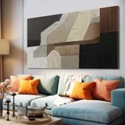 Canvas Poster Prints geometric Block Wall Art black And 24x48 Black And Brown