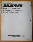 Snapper Lt140h33 Lt140h41 Rlt140h33 Series 1 Hydro Tractor Parts Manual  06427