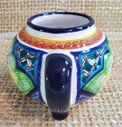 Vintage Talavera Mexican Lead-free Hand Painted Sugar Bowl  missing Lid  Signed