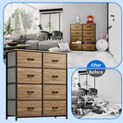 Dresser With 8 Drawers  Furniture Storage Chest Organizer Unit Bins For Bedroom