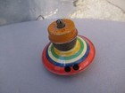 Vintage G-top M o Spring Litho Print Spinning Top Tin Toy   Japan