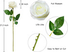 10pcs Fake Roses Artificial Silk Flowers Faux Rose Flower Long Stems Bouquet For