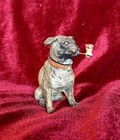 Rare Antique Cold Painted Spelter Nodding Dog Smoking Pipe Figure  Circa 1920   s