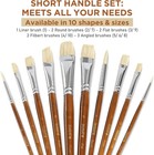 Professional Hog Bristle Filbert Oil Paint Brushes Set  10pcs Long Wooden Handle