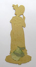 Antique Victorian Paper Scrap Die Cut Regency Fashion Lady Dress Card Ephemera